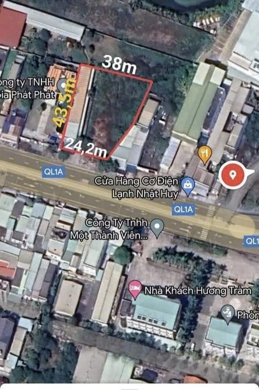 Bán đất thổ cư mặt tiền QL1A 1400m2 Tân An Long An
