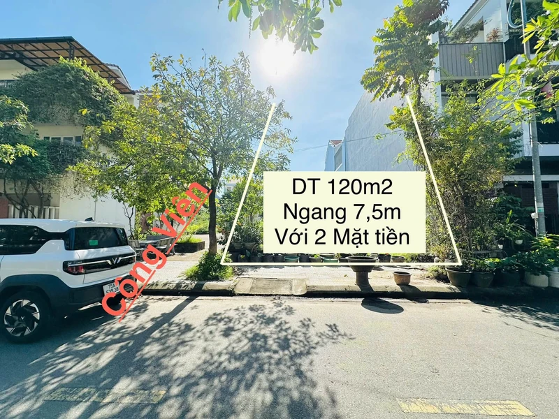 Bán lô góc 120m² 2 mặt tiền 7,5m, An Cựu, Huế - 4,8 tỷ