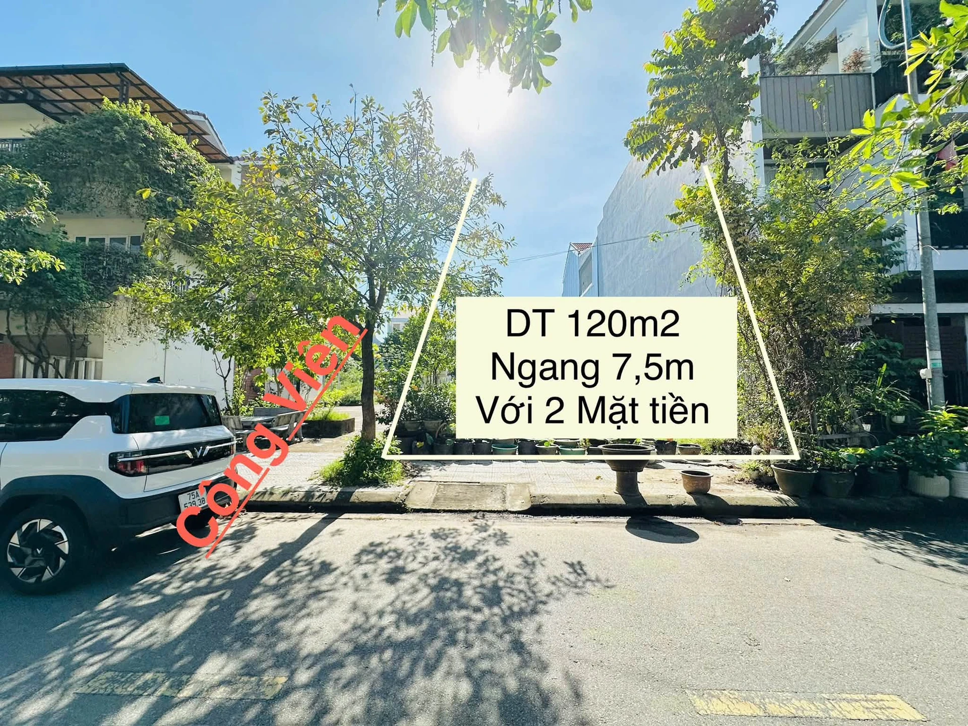Bán lô góc 120m² 2 mặt tiền 7,5m, An Cựu, Huế - 4,8 tỷ - Ảnh 1