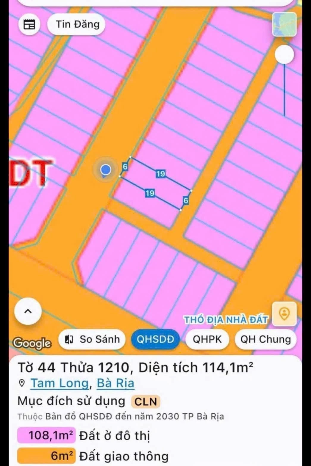 Bán đất Thanh Sơn C Bà Rịa 114m² 2 tỷ 299 triệu - Ảnh 1