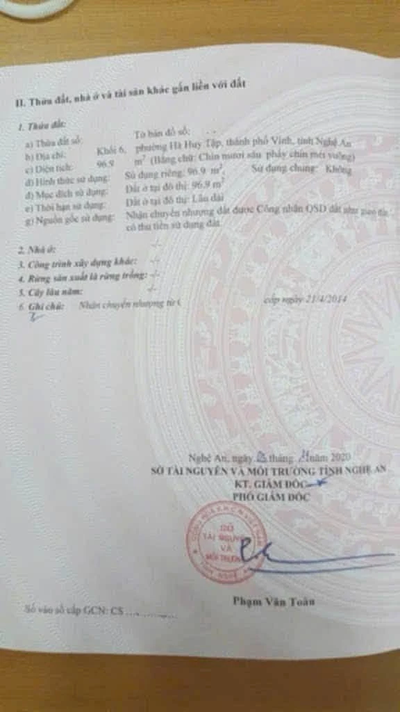 Bán lô đất ngõ Phạm Đình Toái, 96.9m2, 4 tỷ, TP Vinh - Ảnh thu nhỏ 3