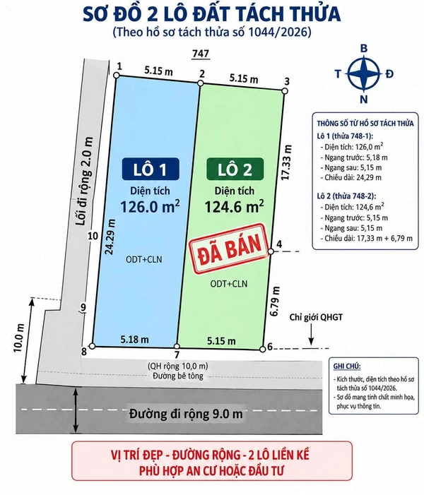Bán lô góc mặt tiền Lư Giang Nha Trang 126m² 4.6 tỷ