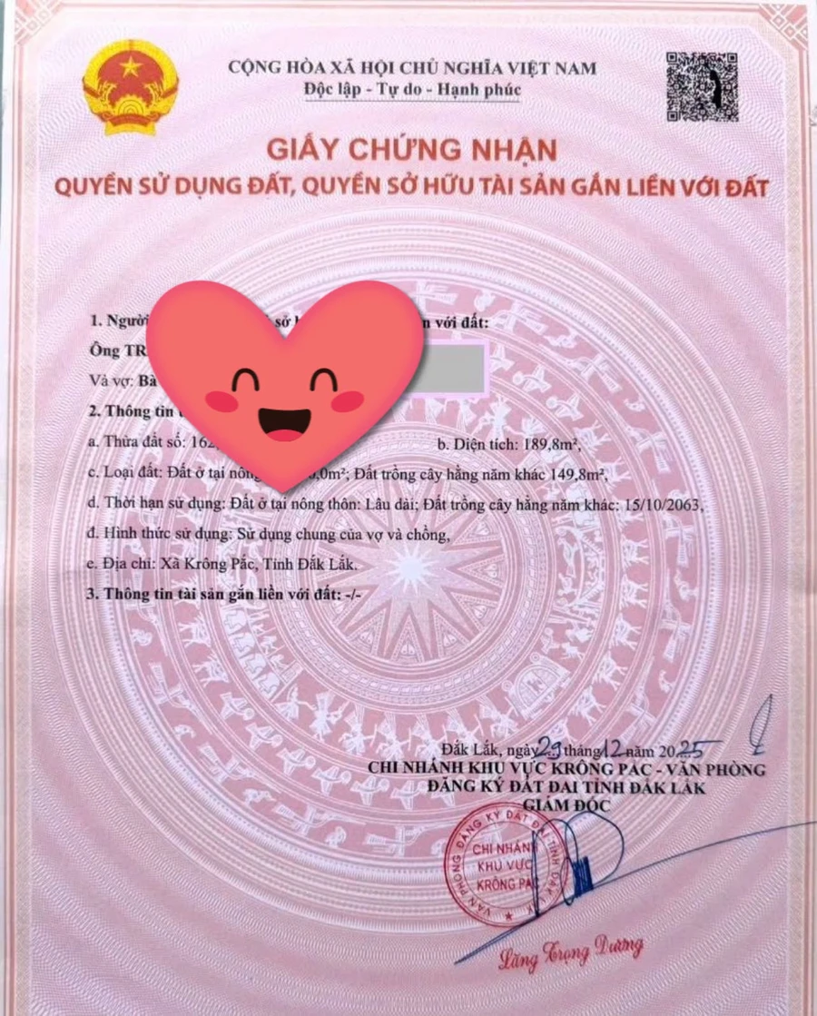 Bán đất Nguyễn Chí Thanh, Krông Pắc, Đắk Lắk, 198m², 2 tỷ 990 triệu - Ảnh thu nhỏ 3