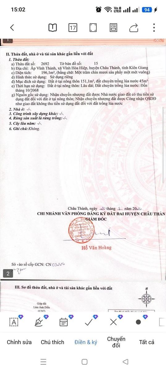 Bán nền đất 155m² kênh Xẻo Cối, Kiên Giang, 1 tỷ 100 triệu - Ảnh thu nhỏ 5