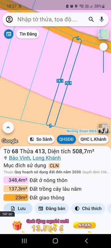 Bán 500m2 đất vườn trái cây Bảo Vinh, Long Khánh, Đồng Nai