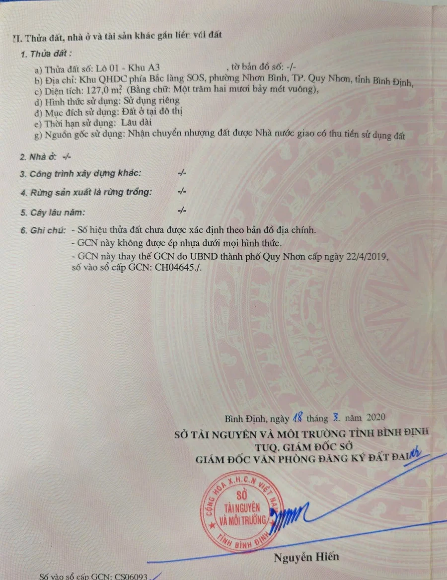 Bán lô đất mặt tiền 127m2 khu Chợ Dinh, Quy Nhơn giá 3,08 tỷ - Ảnh thu nhỏ 4