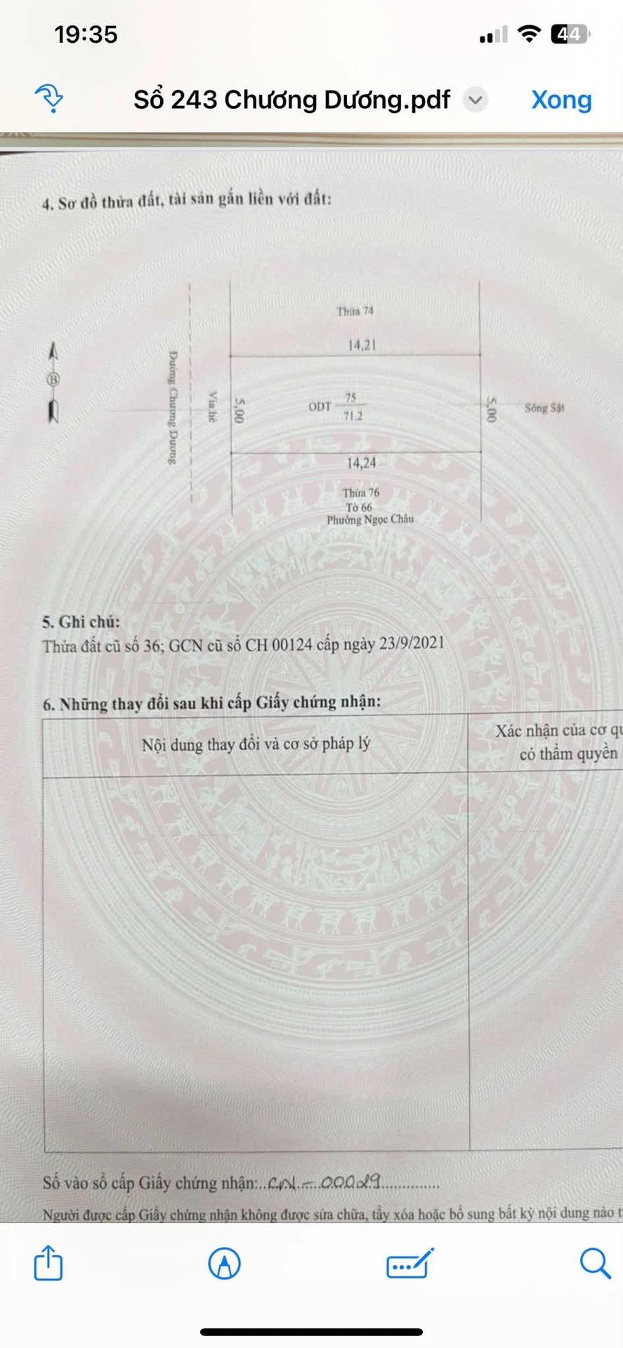 Bán lô đất mặt đường Chương Dương Q5 71.2m2 - Ảnh 1
