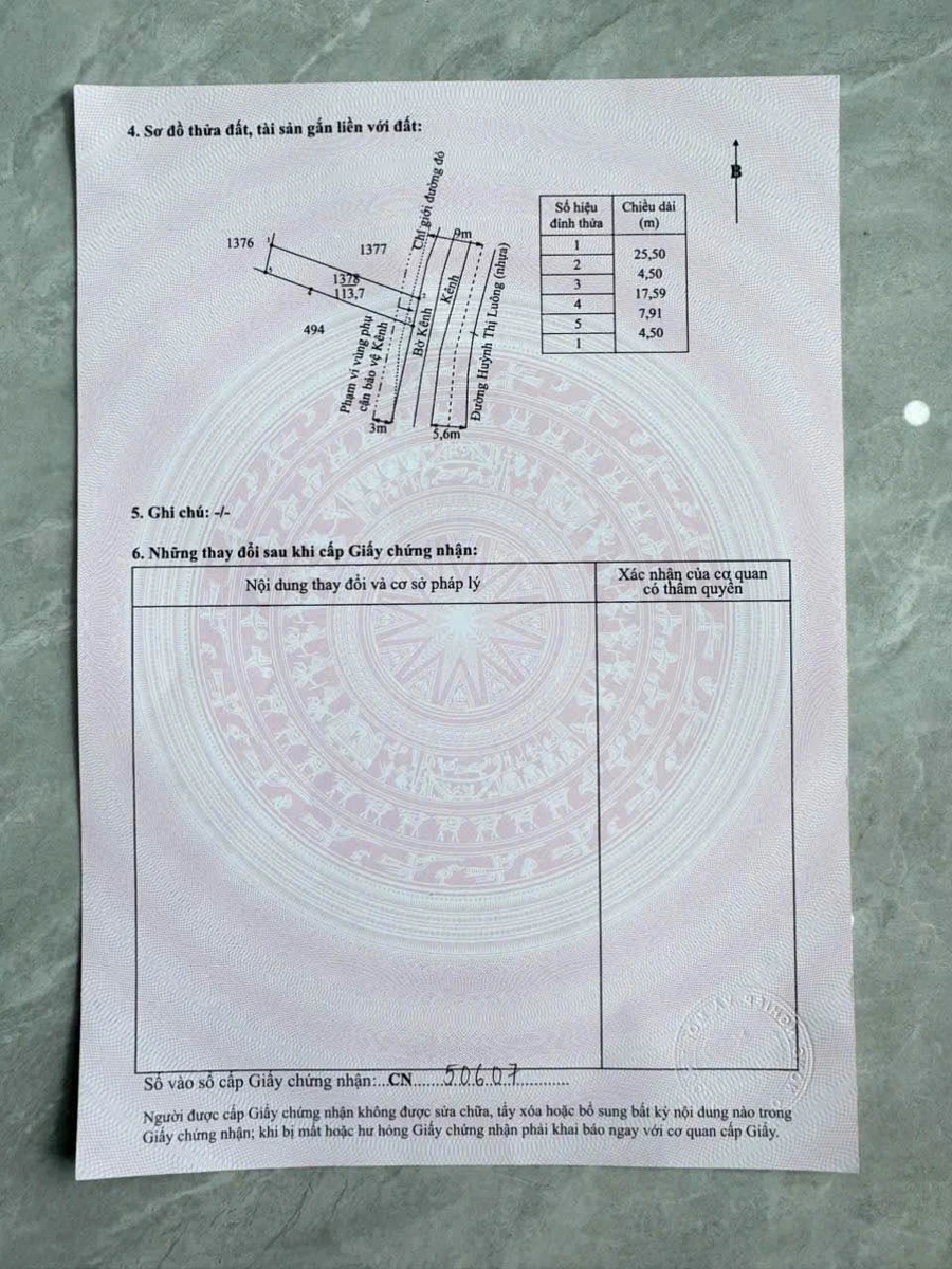 Bán nền đất 114m² mặt kênh Huỳnh Thị Luông Mỹ Lộc 750 triệu - Ảnh thu nhỏ 4