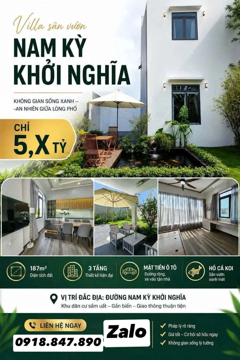 Bán villa 4PN 187m2 gần làng ĐH Đà Nẵng - 5.15 tỷ - Ảnh 1