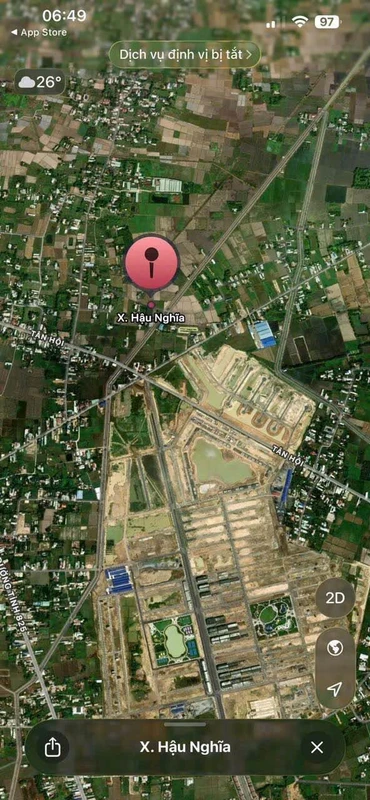 Bán đất 27x35m (945m2) gần Vinhomes 197ha, cách trung tâm Hậu Nghĩa 800m, giá 2,2 tỷ