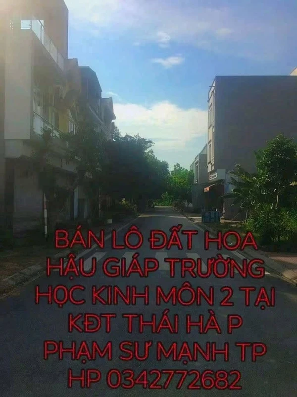 Bán lô đất Thái Hà Kinh Môn 82,5m², giá 1 tỷ