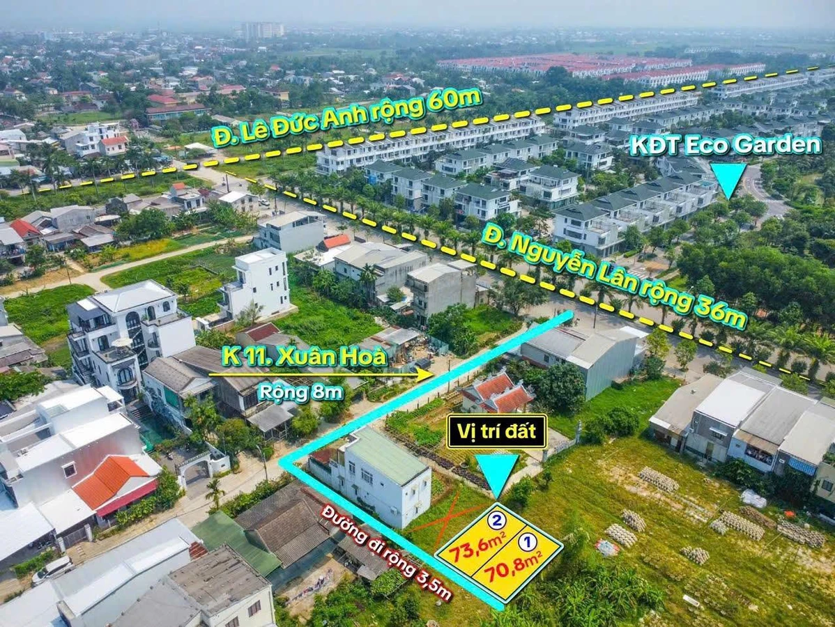 Bán đất Vỹ Dạ 73m² cạnh Ecogarden giá 1,85 tỷ - Ảnh 1