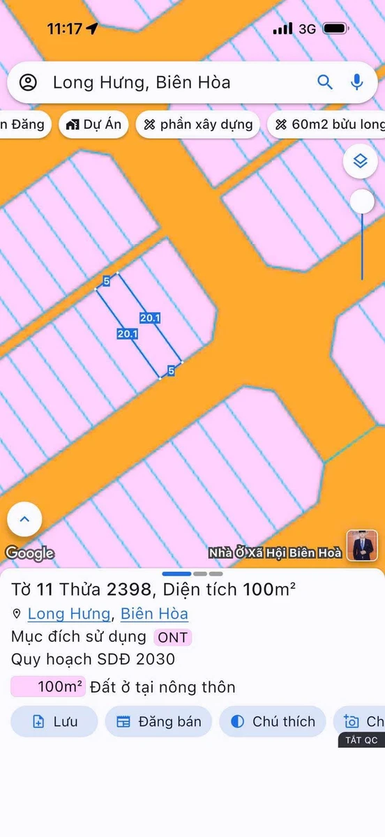 Bán đất 100m² sổ riêng Long Hưng 2 tỷ 500 triệu - Ảnh 1