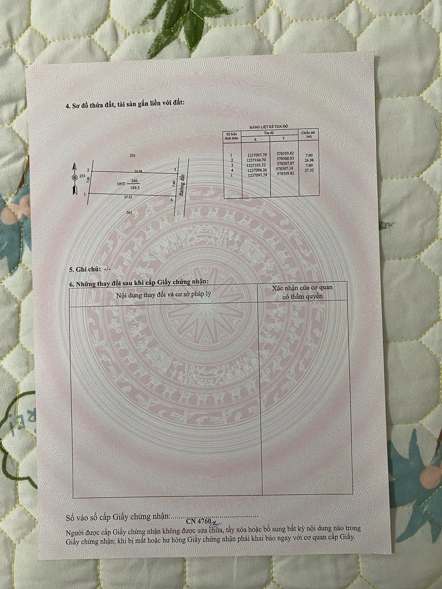 Bán lô đất 189m² tại Trà Võ, Tây Ninh 1,5 tỷ - Ảnh 1