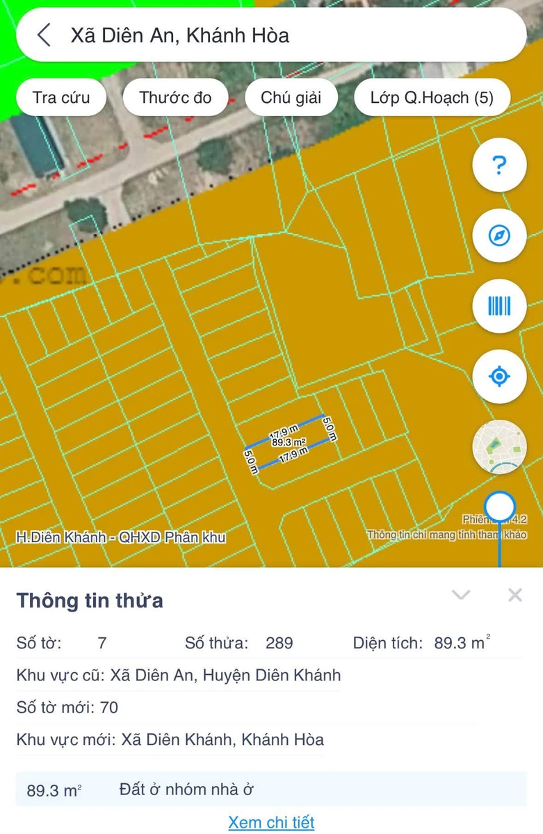 Bán đất thổ cư Diên An Khánh Hòa 89.3m2 945 triệu - Ảnh thu nhỏ 3