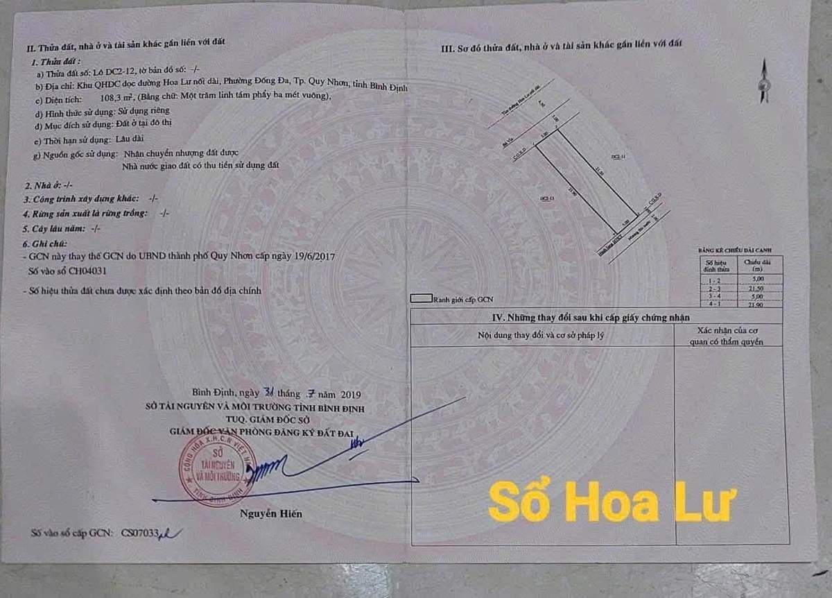 Bán đất mặt tiền Hoa Lư 108 m2, 6 tỷ - Ảnh thu nhỏ 2