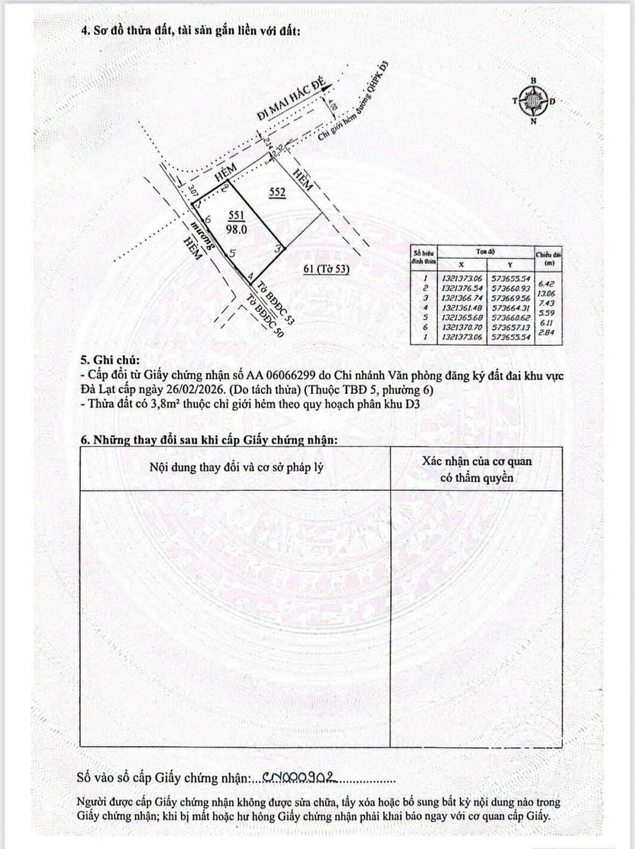 Bán nhà 2 mặt tiền 4PN 94,3m² Đà Lạt 6,4 tỷ - Ảnh thu nhỏ 4
