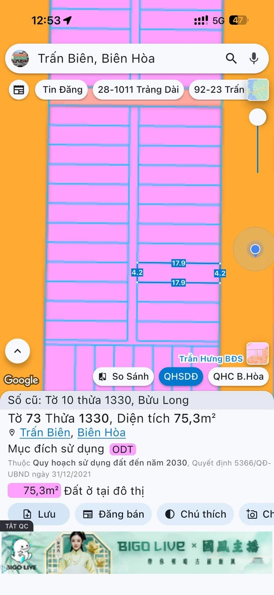 Bán đất TĐC Bửu Long 3, 75.2m² - Giá 3.5 tỷ - Ảnh thu nhỏ 5