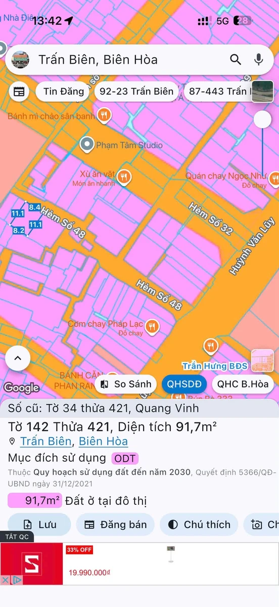 Bán đất ngang 8,2m tại Quang Vinh, Biên Hòa 91,7m² giá 3,7 tỷ - Ảnh thu nhỏ 2