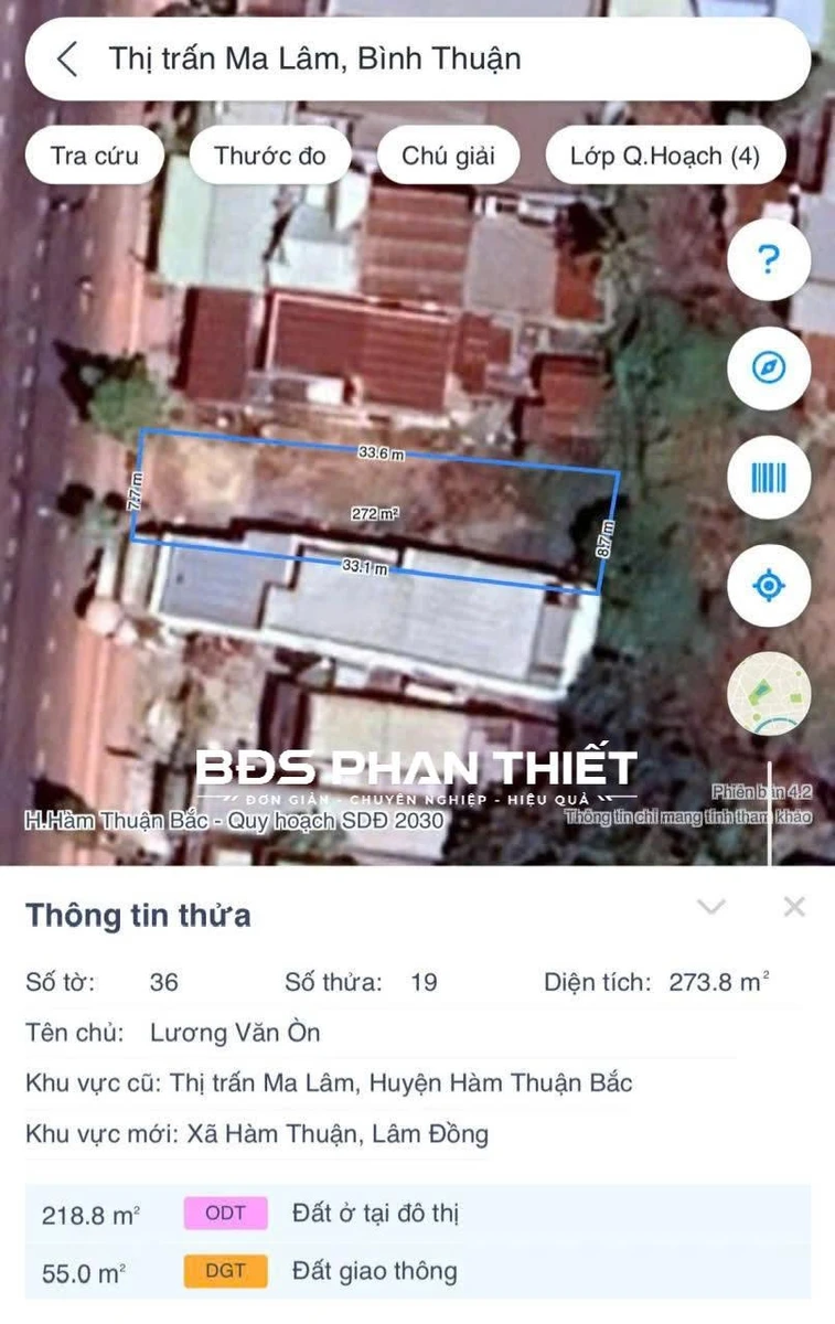 Bán đất ONT 272m² mặt tiền Quốc lộ 28, Ma Lâm - Ảnh thu nhỏ 4