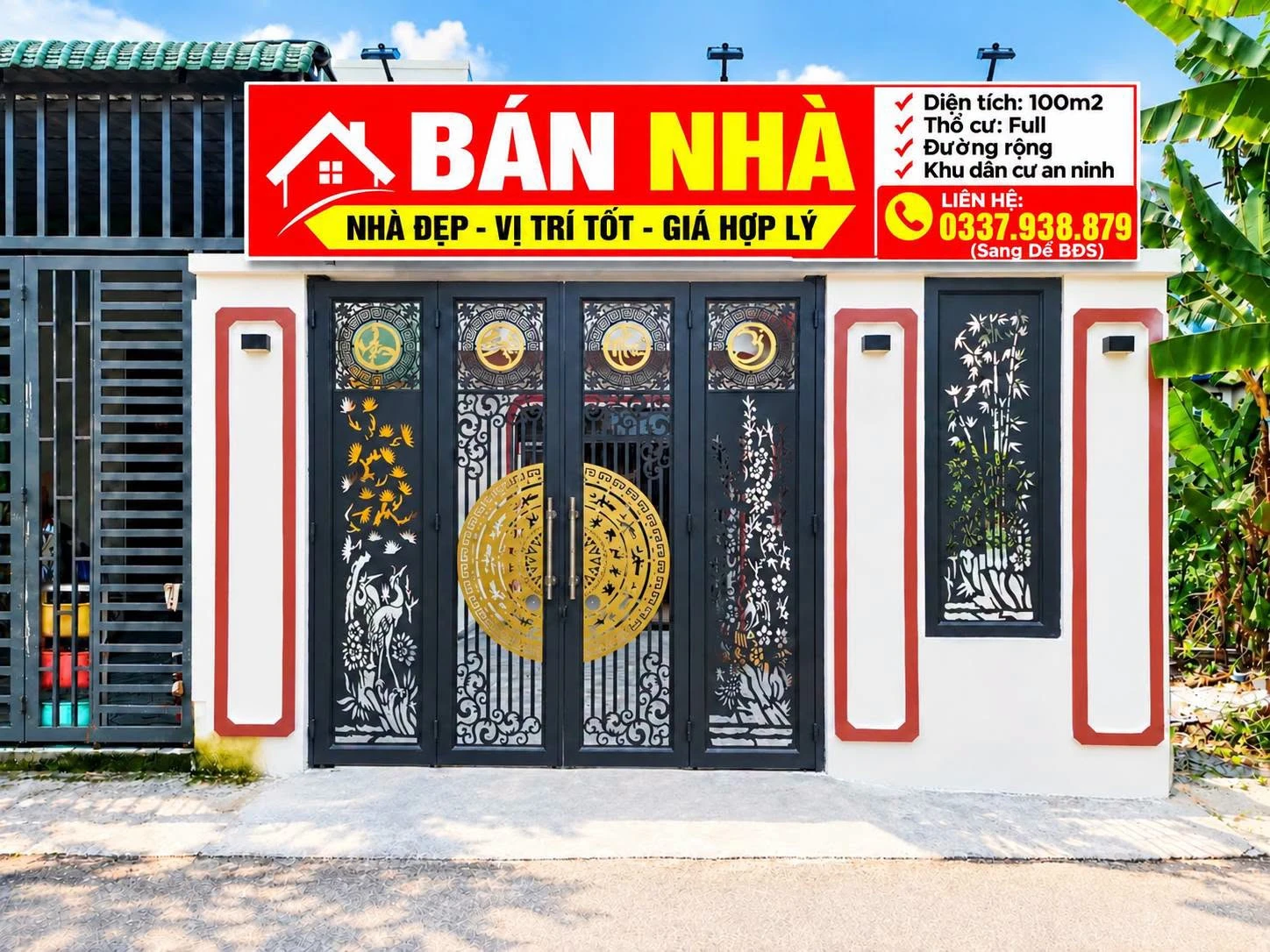 Bán nhà cấp 4 mới 100m² Bến Cát - Ảnh 1