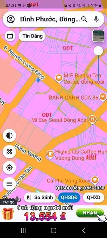 Bán lô đất mặt tiền Nguyễn Lương Bằng 440m² Bình Phước 7 tỷ