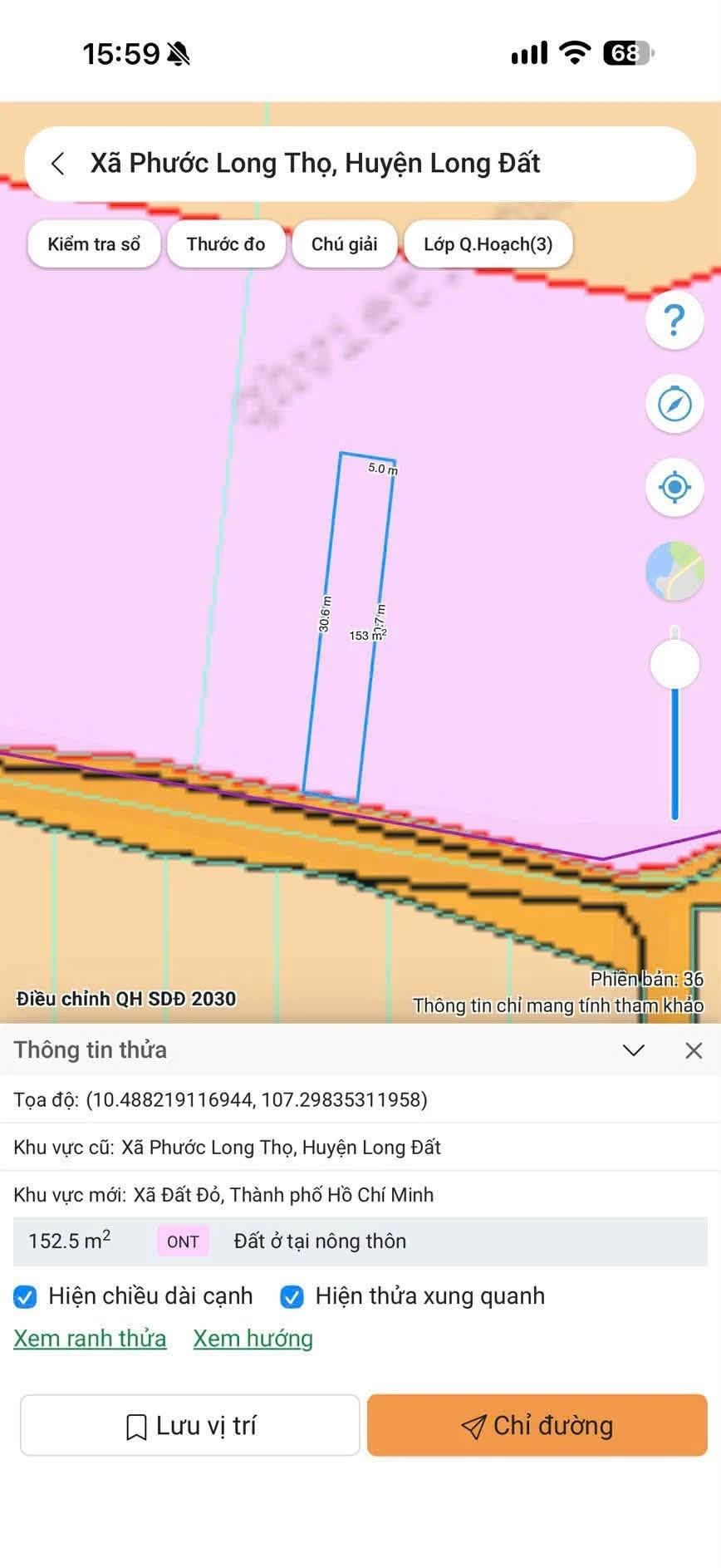 Bán đất Đất Đỏ 150m² (5x30), 80m thổ cư, 785 triệu - Ảnh 1