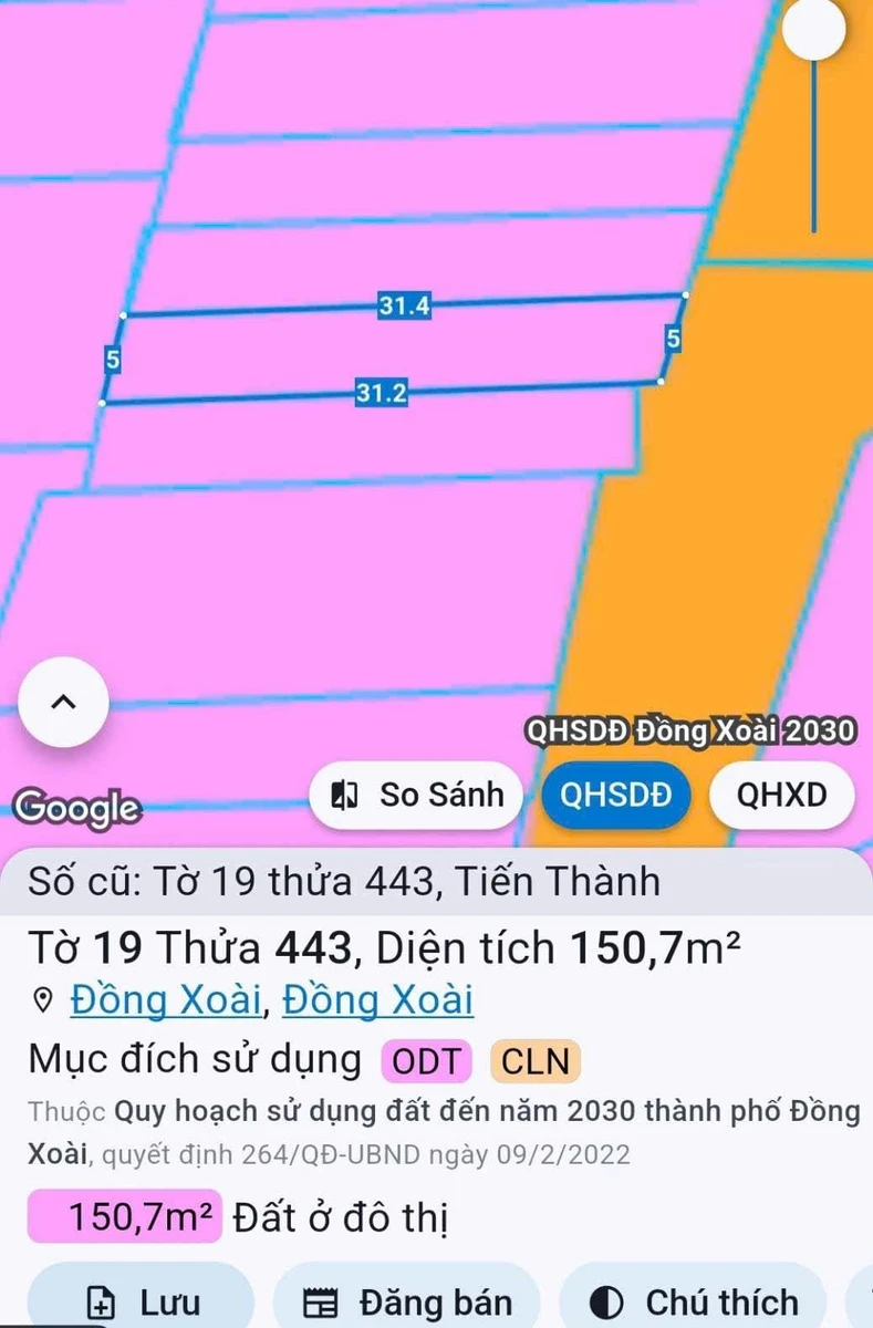 Bán đất thổ cư 15500m² mặt tiền Trần Hưng Đạo, Bình Dương 820 triệu - Ảnh thu nhỏ 2