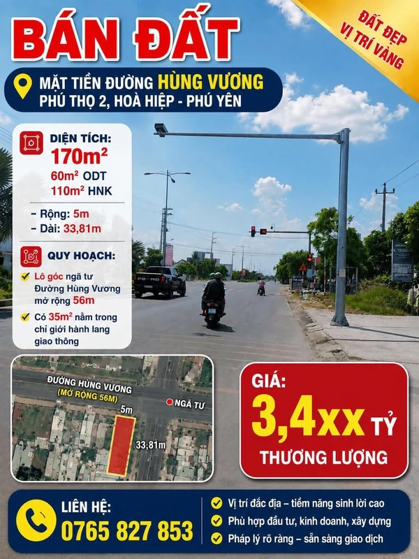 Bán đất mặt tiền Hùng Vương 170m2 Đắk Lắk