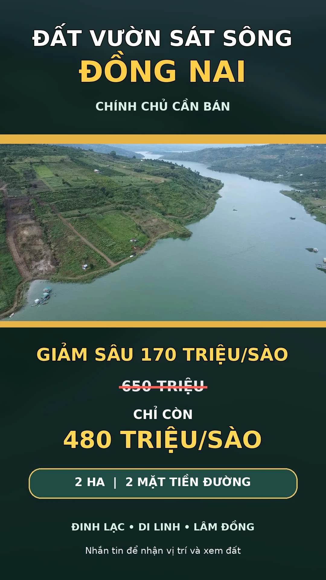 Bán 2ha đất sát Sông Đồng Nai, Di Linh, Lâm Đồng - Ảnh 1