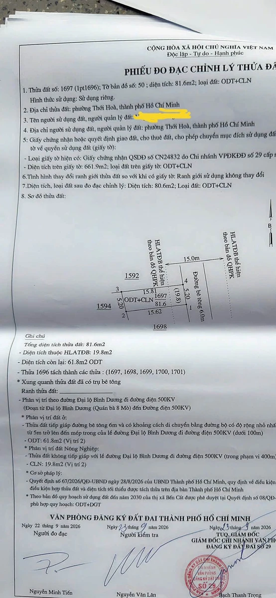 Bán 6 lô đất Mỹ Phước 3 mỗi lô 82m² giá 1,1 tỷ - Ảnh thu nhỏ 2