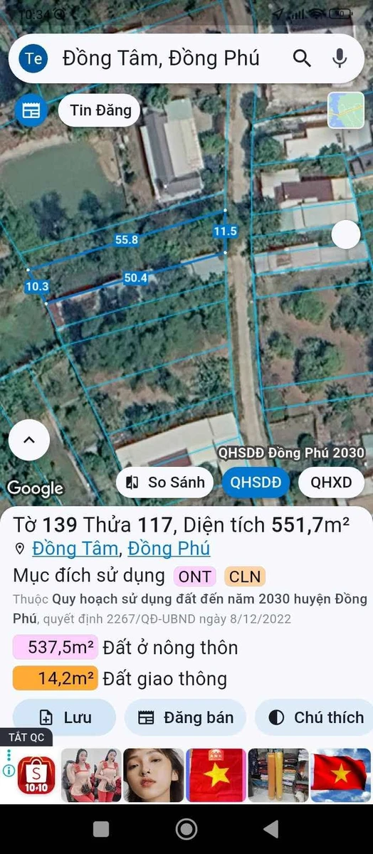 Bán đất Hóc Môn gần chợ cầu 2, 583m2, 1 tỷ 1 - Ảnh thu nhỏ 4