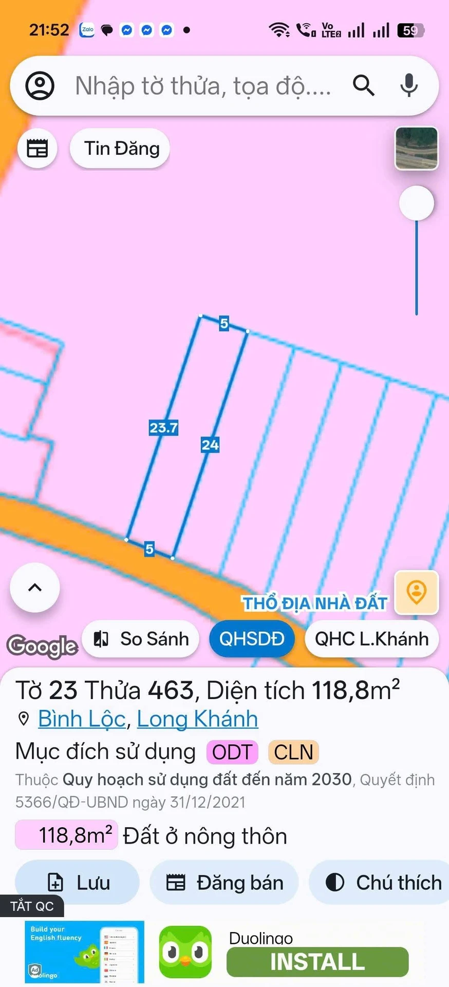 Bán đất nền Bình Lộc Long Khánh 120m², giá 1 tỷ 50 triệu - Ảnh 1