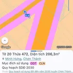 Đất mặt tiền đường Nhựa Số 10, Chơn Thành, 205m², 590 triệu - Ảnh thu nhỏ 3