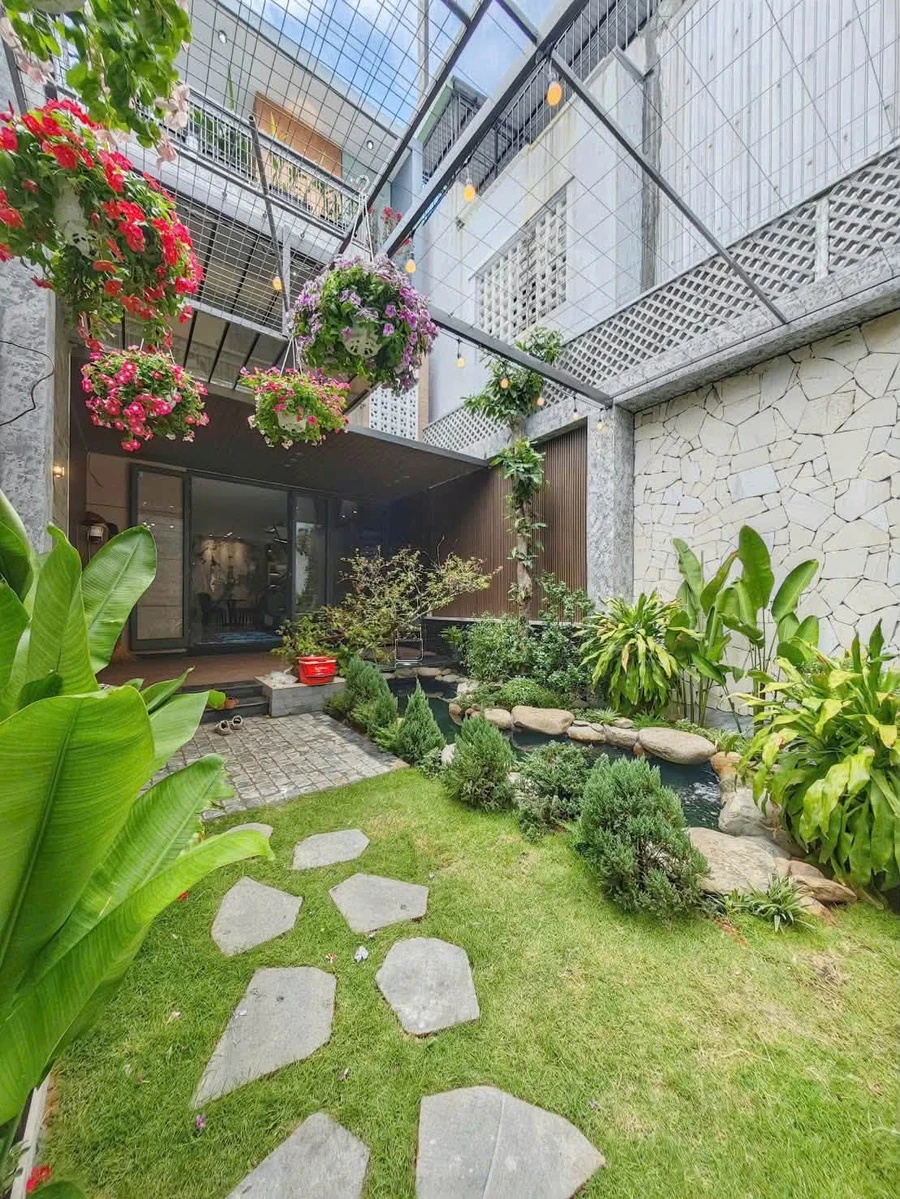 Bán nhà sân vườn 3 tầng 105m2, hồ cá Koi, 4PN, kiệt Nguyễn Phước Nguyên, Đà Nẵng - Ảnh thu nhỏ 4