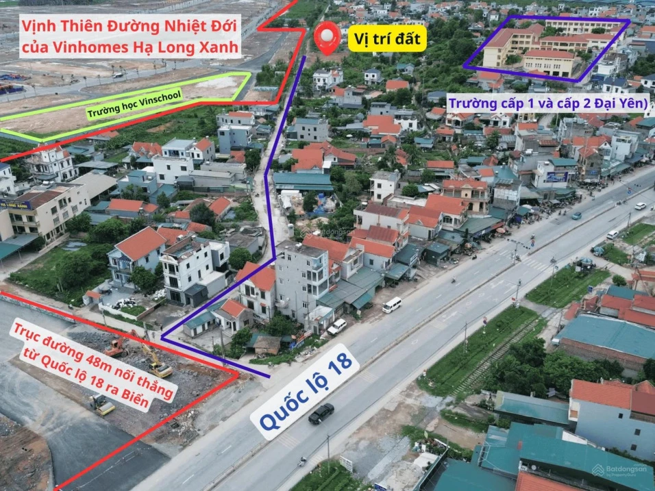 Bán lô đất nền sát Vin Hạ Long Xanh chỉ 1,815 tỷ/lô. Cam kết mua lại 130%. Cho thuê ngay 16tr/tháng - Ảnh 1