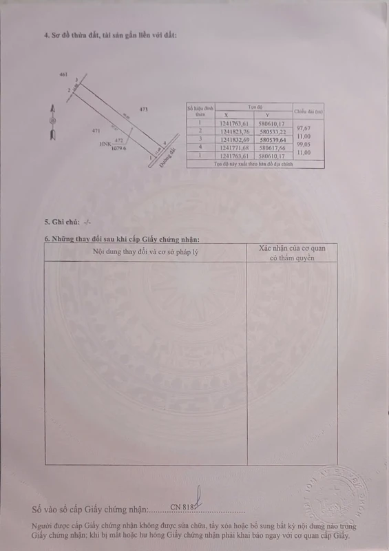 Bán đất 140m² gần sân bay, phường Tân Lập, Cần Giờ 419tr