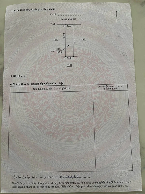 Bán đất 105m² trung tâm Thành phố Mới Bình Dương