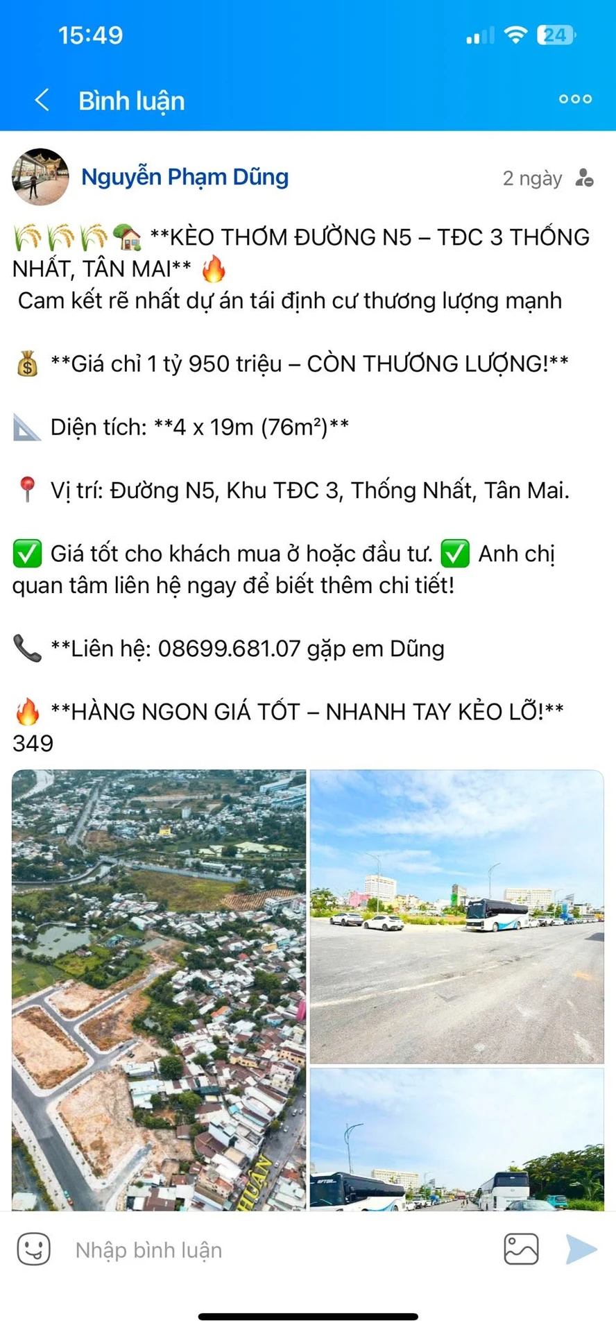 Bán đất 79,8m² mặt tiền đường N5, Bình Chánh 1,75 tỷ - Ảnh 1