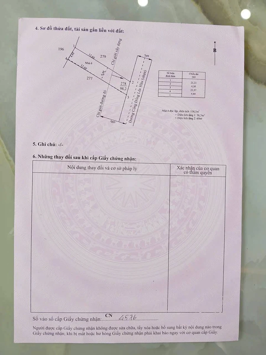 Bán nhà 1 lầu 3PN 98m² Mỹ Lộc, Long An 2.8 tỷ - Ảnh thu nhỏ 2