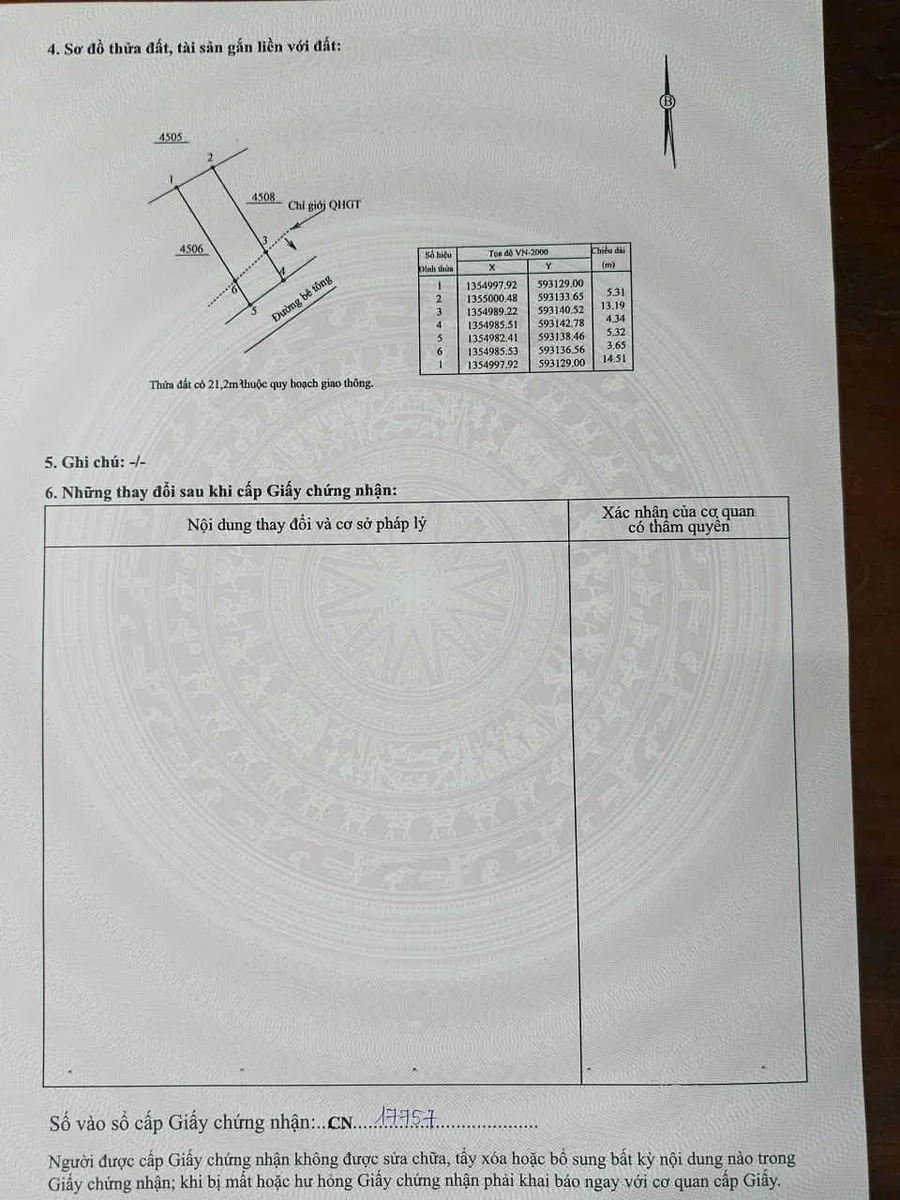 Bán đất Diên Toàn 94,6m² 1 tỷ 650 triệu - Ảnh thu nhỏ 5