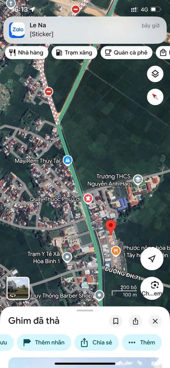 Bán đất nền 200m² Hoà Bình 1,7 tỷ Xã Tây Hoà - Ảnh thu nhỏ 2