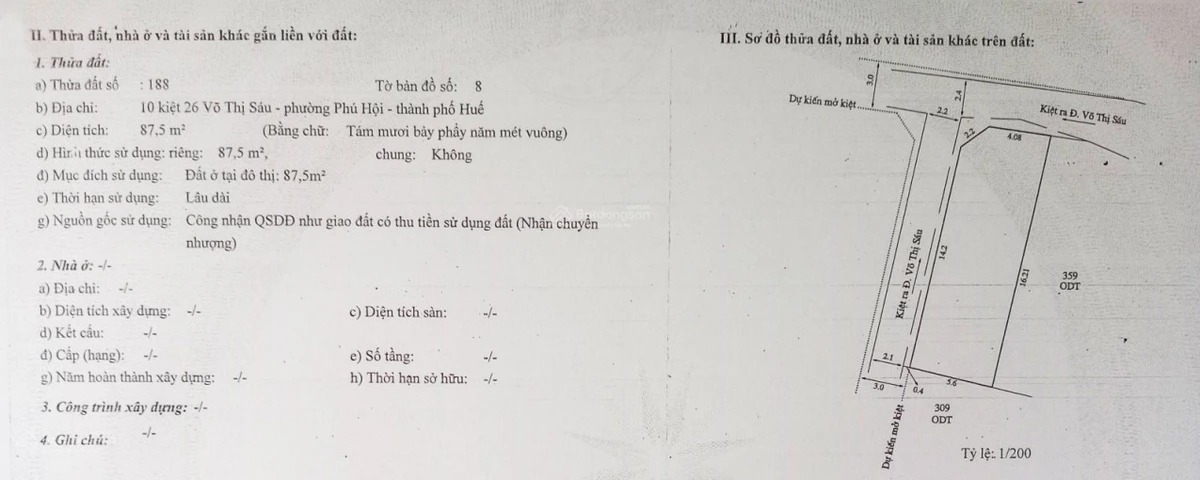 Lô đất hiếm sót lại giữa Phố Tây - Võ Thị Sáu - TP Huế - Ảnh thu nhỏ 4