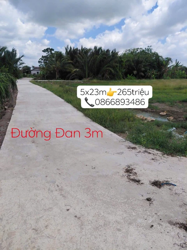 Bán lô đất thổ cư 115m² tại Châu Thành, Long An
