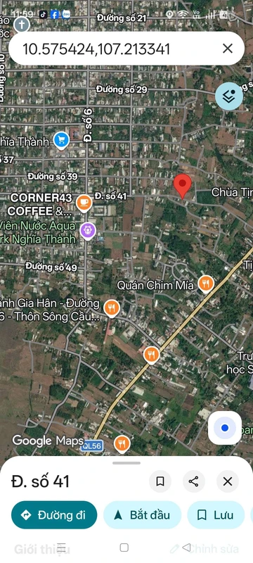 Bán đất mặt tiền Đường 41 Nghĩa Thành 520m², 1 tỷ 750
