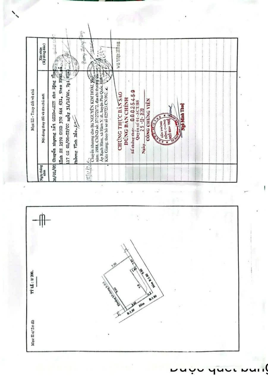 Bán nhà hẻm Sư Thiện Ân Rạch Giá 56m² 3PN, 1 tỷ 350 triệu - Ảnh 1