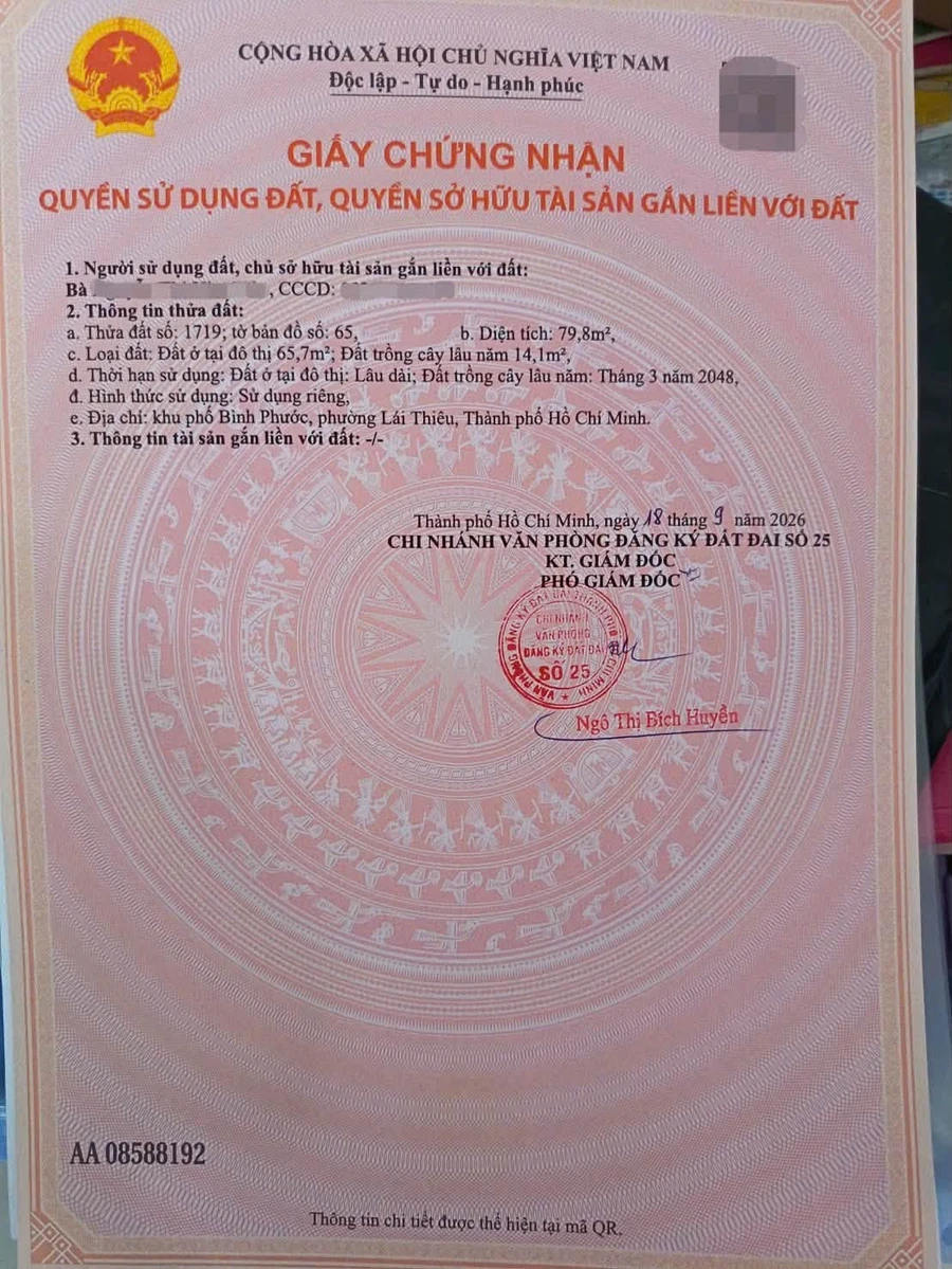 Bán đất Bình Nhâm 80m2, giá 2 tỷ 600 - Ảnh thu nhỏ 3