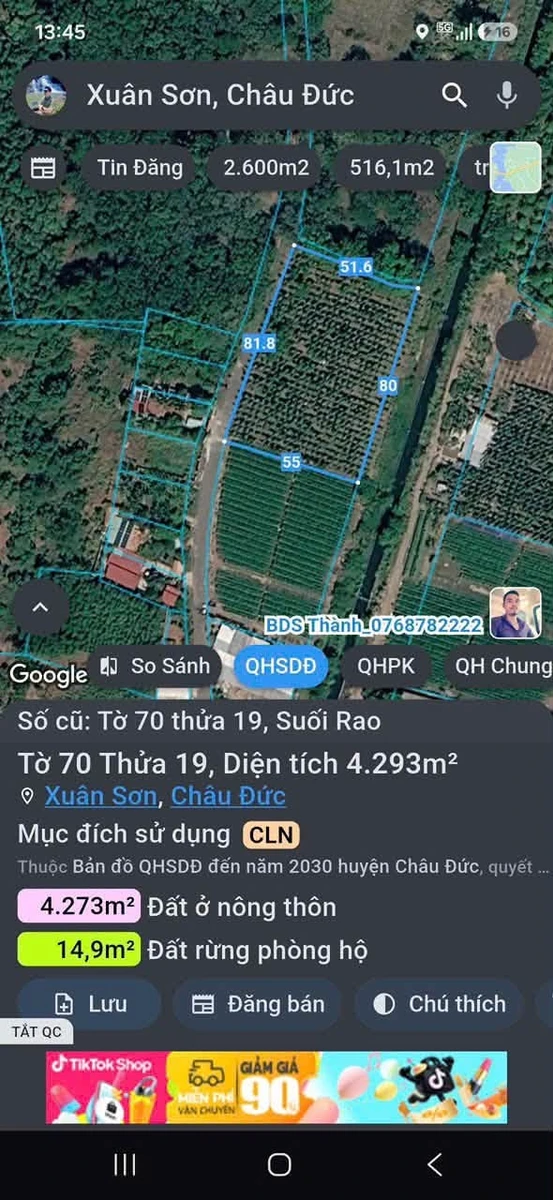 Bán đất 190m² đường bê tông 5m Xuân Sơn - Ảnh thu nhỏ 2