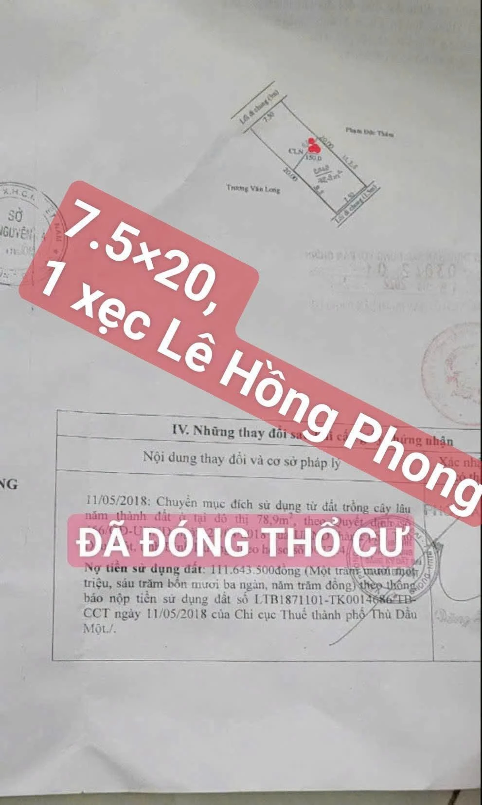 Bán 2 căn cấp 4 150m2 tại Lê Hồng Phong, Bình Tân - Ảnh 1