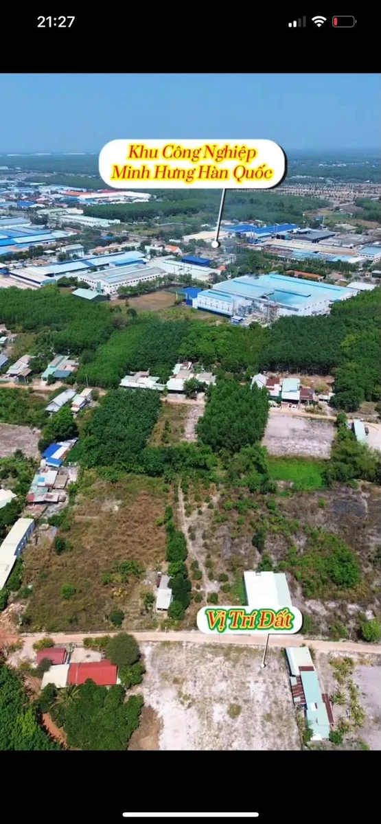Bán đất mặt tiền 8x44m Phường Minh Hưng Chơn Thành 1 tỷ 50 - Ảnh thu nhỏ 3